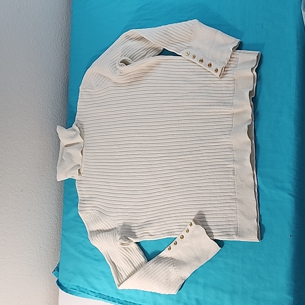 Talbots Cream Turtleneck, Size